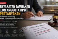 Persyaratan administrasi calon anggota BPD harus berpijak pada hukum, bukan tafsir panitia.