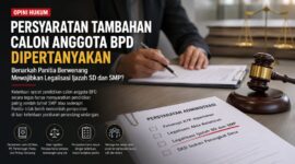 Persyaratan administrasi calon anggota BPD harus berpijak pada hukum, bukan tafsir panitia.