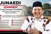 Dengan tekad mengabdi sepenuh hati, Junaedi menyatakan kesiapannya maju sebagai Calon Kepala Desa Karangjaya periode 2026–2034.