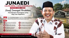 Dengan tekad mengabdi sepenuh hati, Junaedi menyatakan kesiapannya maju sebagai Calon Kepala Desa Karangjaya periode 2026–2034.