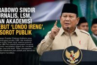 Pernyataan Presiden Prabowo Subianto yang mengaitkan jurnalis, LSM, dan akademisi dengan istilah