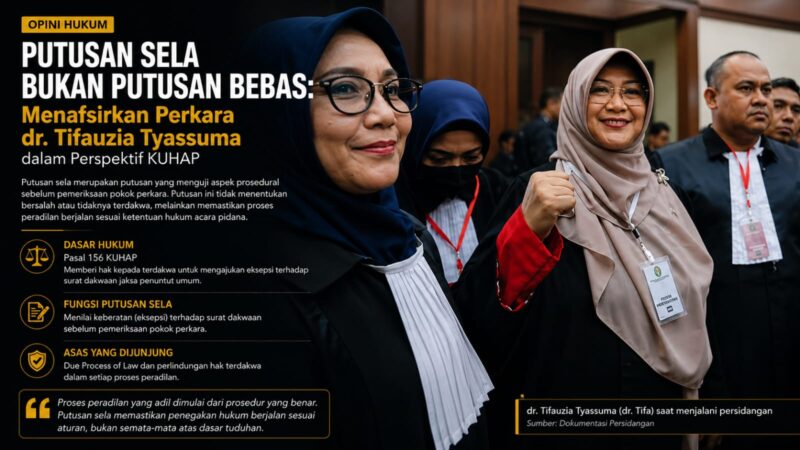 Putusan sela merupakan putusan yang menguji aspek prosedural dalam hukum acara pidana dan bukan putusan yang menentukan bersalah atau tidaknya terdakwa.