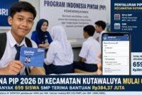 Dana PIP 2026 di Kecamatan Kutawaluya mulai cair. Sebanyak 659 siswa SMP tercatat menerima bantuan dengan total nilai Rp384.375.000.