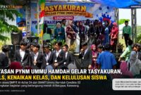 Tasyakuran Yayasan PYNM Ummu Hamdah yang dirangkaikan dengan MPLS, kenaikan kelas, dan pelepasan siswa SMPIT Al-Azhar 24 serta SMAIT Ummu Hamdah Cendikia 02 di Batujaya, Karawang. 