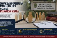 Warga Desa Curug, Kecamatan Klari, mempertanyakan mekanisme pengisian anggota BPD yang dinilai tidak membuka ruang keterwakilan perempuan.