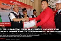 Andi Mahesa, S.H. resmi mendaftarkan diri sebagai bakal calon Kepala Desa Karangpatri pada Pilkades 2026.
