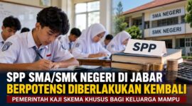 Ilustrasi siswa SMA/SMK negeri di Jawa Barat. Pemerintah dan DPRD Jabar mengkaji kemungkinan pemberlakuan kembali SPP dengan skema berdasarkan kemampuan ekonomi keluarga.