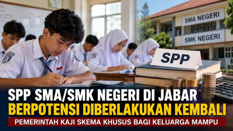 Ilustrasi siswa SMA/SMK negeri di Jawa Barat. Pemerintah dan DPRD Jabar mengkaji kemungkinan pemberlakuan kembali SPP dengan skema berdasarkan kemampuan ekonomi keluarga.
