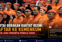 Partai Gerakan Rakyat (PGR) resmi mendaftarkan diri ke Kementerian Hukum sebagai partai politik. 