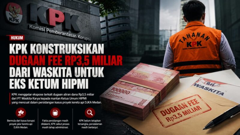 KPK mulai mengonstruksikan dugaan aliran dana Rp3,5 miliar dari PT Waskita Karya kepada mantan Ketua Umum HIPMI, Akbar Himawan Buchari.