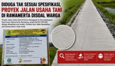 Diduga Tak Sesuai Spesifikasi, proyek Jalan Usaha Tani di Rawamerta menuai sorotan. Warga meminta Dinas Pertanian Karawang segera melakukan inspeksi dan uji mutu. Ilustrasi: GEMPAR.CO