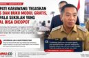Bupati Karawang Aep Syaepuloh menegaskan LKS dan buku modul untuk siswa SD-SMP negeri gratis.
