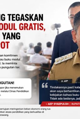 Bupati Karawang Tegaskan LKS dan Buku Modul Gratis, Kepala Sekolah yang Jual Bisa Dicopot