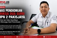 Kasubag Umum dan Kepegawaian Dinas Pendidikan Kabupaten Karawang, Joean Himawan Fadlani Sam Aldia, S.I.P., M.A., menyampaikan perkembangan pemeriksaan dugaan hubungan khusus yang melibatkan dua guru SMP Negeri 2 Pakisjaya.