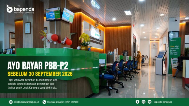 Pembayaran PBB-P2 bukan sekadar memenuhi kewajiban pajak, tetapi menjadi bagian dari kontribusi masyarakat dalam mendukung pembangunan dan pelayanan publik di Kabupaten Karawang.