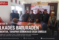 Musyawarah pembentukan Panitia 11 Pilkades Desa Baturaden, Kecamatan Batujaya, Kabupaten Karawang, Rabu (26/8/2026).