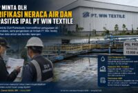 KMP meminta DLH Purwakarta melakukan verifikasi faktual terhadap neraca penggunaan air, kapasitas dan kinerja IPAL, serta aliran air limbah PT Win Textile untuk memastikan kesesuaian data dengan kondisi aktual di lapangan.