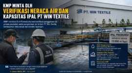 KMP meminta DLH Purwakarta melakukan verifikasi faktual terhadap neraca penggunaan air, kapasitas dan kinerja IPAL, serta aliran air limbah PT Win Textile untuk memastikan kesesuaian data dengan kondisi aktual di lapangan.