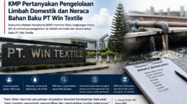 Komunitas Madani Purwakarta (KMP) meminta DLH melakukan pemeriksaan transparan terhadap pengelolaan limbah domestik dan neraca bahan baku PT Win Textile.