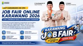 Memeriahkan HUT Karawang ke-393, Pemkab Karawang menghadirkan Job Fair Online 2026 dengan sekitar 2.000 peluang kerja bagi warga Karawang, termasuk formasi khusus penyandang disabilitas