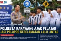 Kapolresta Karawang Kombes Pol Mario Prahatinto menyampaikan ajakan tersebut saat kegiatan Kapolresta Cup 2026.