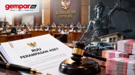 Caption:
Komisi III DPR RI membahas RUU Perampasan Aset yang memuat 13 jenis tindak pidana sebagai objek perampasan aset.