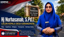 Hj. Nurhasanah, S.Pd.I. — membawa semangat perubahan menuju Karangpatri yang maju, sejahtera, religius, transparan, dan berdaya saing.