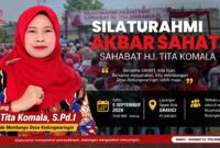 Silaturahmi Akbar SAHATI menjadi momentum mempererat kebersamaan dan konsolidasi dukungan bagi Hj. Tita Komala, S.Pd.I., menuju pembangunan Desa Kedungwaringin yang lebih maju dan sejahtera.