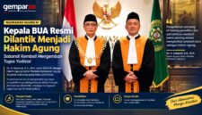 Dr. H. Sobandi, S.H., M.H. (kanan) resmi dilantik sebagai Hakim Agung Kamar Perdata oleh Ketua Mahkamah Agung, Prof. Dr. H. Sunarto, S.H., M.H., di Gedung Mahkamah Agung, Jakarta, Rabu (2/9/2026). Foto: Humas MA.