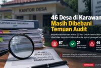 Caption:
Persoalan 46 desa tidak cukup dilihat dari adanya temuan audit. Yang perlu ditelusuri ialah jenis temuan, nilai yang harus dipulihkan, pihak yang bertanggung jawab, serta status tindak lanjut masing-masing desa.