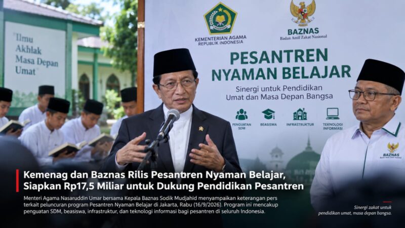 Baznas menyiapkan anggaran Rp17,5 miliar untuk mendukung kebutuhan pendidikan di pesantren.