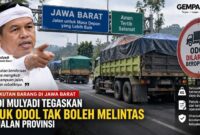 Gubernur Jawa Barat Dedi Mulyadi menegaskan kendaraan angkutan barang dengan muatan dan dimensi berlebih atau Over Dimension Over Load (ODOL).
