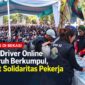 Ribuan driver online dan elemen buruh berkumpul dalam KOPDARNAS di Stadion Chandrabhaga, Kota Bekasi, Kamis (24/9/2026).