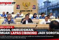 Komisi II DPR RI bersama Ombudsman RI membahas pengawasan pelayanan publik dan menindaklanjuti temuan Ombudsman di Lapas Kelas IIA Cibinong. Dok. Istimewa