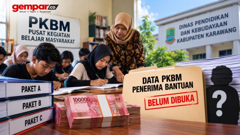 Ilustrasi bantuan pendidikan ATS melalui PKBM Karawang.