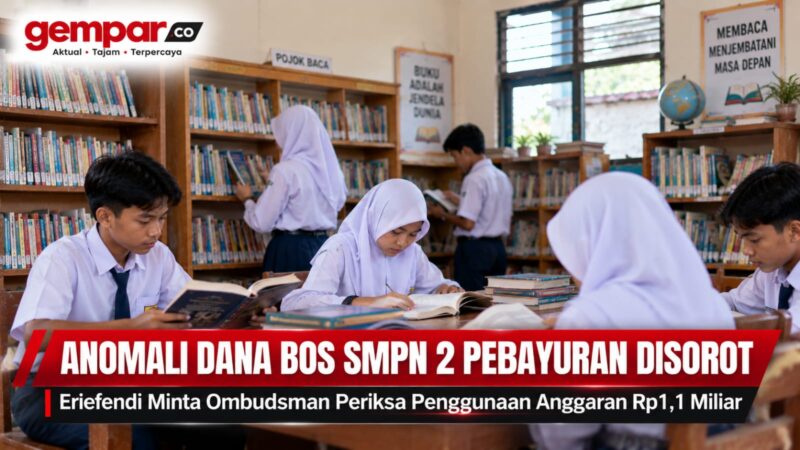 Ilustrasi siswa belajar di perpustakaan sekolah di tengah sorotan pengelolaan Dana BOS.