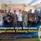 Camat Pebayuran Hasyim Adnan Adha bersama jajaran dan sejumlah unsur terkait saat rapat persiapan kerja bakti perawatan saluran irigasi BKG 26 hingga BKG 38, Jumat (2/10/2026).