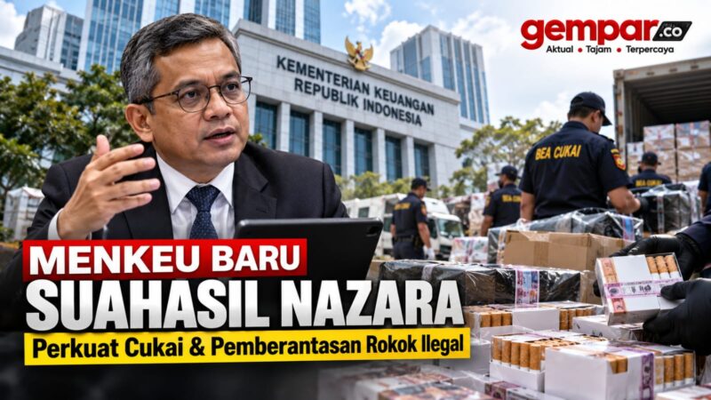 Menteri Keuangan Suahasil Nazara dituntut memperkuat kebijakan cukai dan pemberantasan rokok ilegal. Di Karawang, penindakan terhadap rokok ilegal masih terus berlangsung.