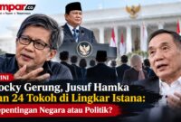 Masuknya 26 tokoh ke Wantimpres menguji arah baru lingkar kekuasaan Presiden Prabowo.