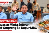 Kepala BGN Sudaryono mengungkap temuan yayasan yang meminta setoran per ompreng kepada mitra dapur MBG, meski disebut tidak berkontribusi dalam operasional dapur.