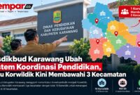 Disdikbud Karawang terapkan sistem baru Korwildik, satu wilayah membawahi tiga kecamatan.