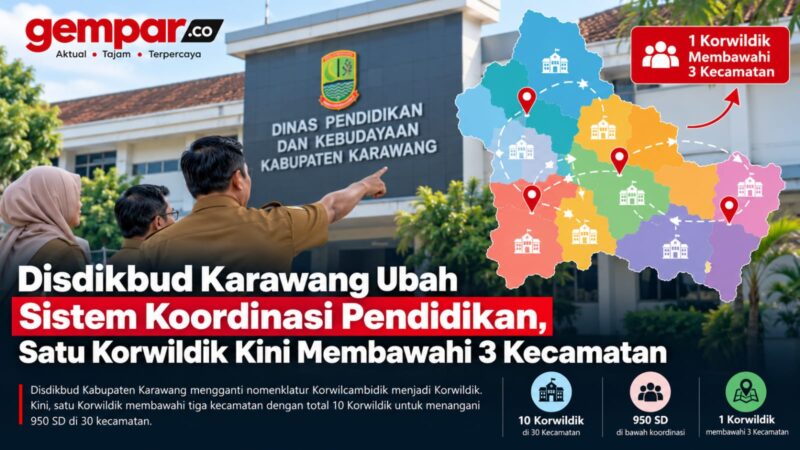 Disdikbud Karawang terapkan sistem baru Korwildik, satu wilayah membawahi tiga kecamatan.