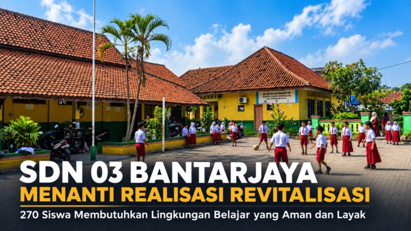 Aktivitas siswa SDN 03 Bantarjaya, Kabupaten Bekasi, di tengah penantian realisasi bantuan revitalisasi sekolah.