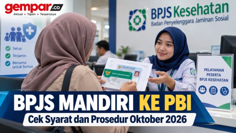 Ilustrasi prosedur peralihan BPJS Mandiri ke PBI bagi masyarakat yang memenuhi syarat.