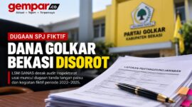 LSM GANAS mendesak audit dana Golkar Kabupaten Bekasi 2022–2025 menyusul dugaan SPJ fiktif dan pemalsuan tanda tangan pengurus.