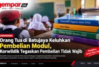 Ilustrasi modul pembelajaran di Karawang. Korwildik Wilayah VII menegaskan pembelian empat modul tambahan tidak wajib bagi orang tua siswa.