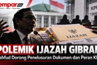 Mahfud MD dorong penelusuran dokumen dan peran KPU dalam polemik ijazah Gibran.