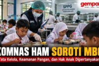 Ilustrasi MBG. Komnas HAM menyoroti tata kelola program, keamanan pangan, dan perlindungan hak anak.
