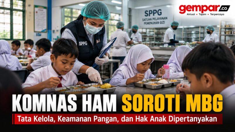 Ilustrasi MBG. Komnas HAM menyoroti tata kelola program, keamanan pangan, dan perlindungan hak anak.