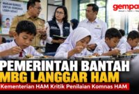 Ilustrasi polemik MBG. Kementerian HAM membantah penilaian pelanggaran HAM oleh Komnas HAM dan menilai pelaksanaan program perlu dilihat secara proporsional.